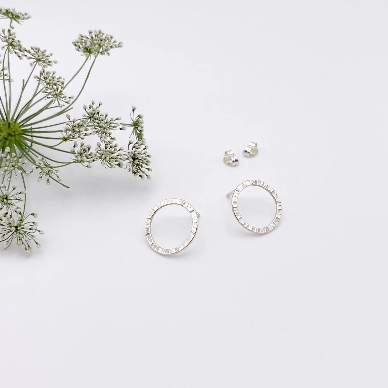 Open Circle Birches Stud Earring