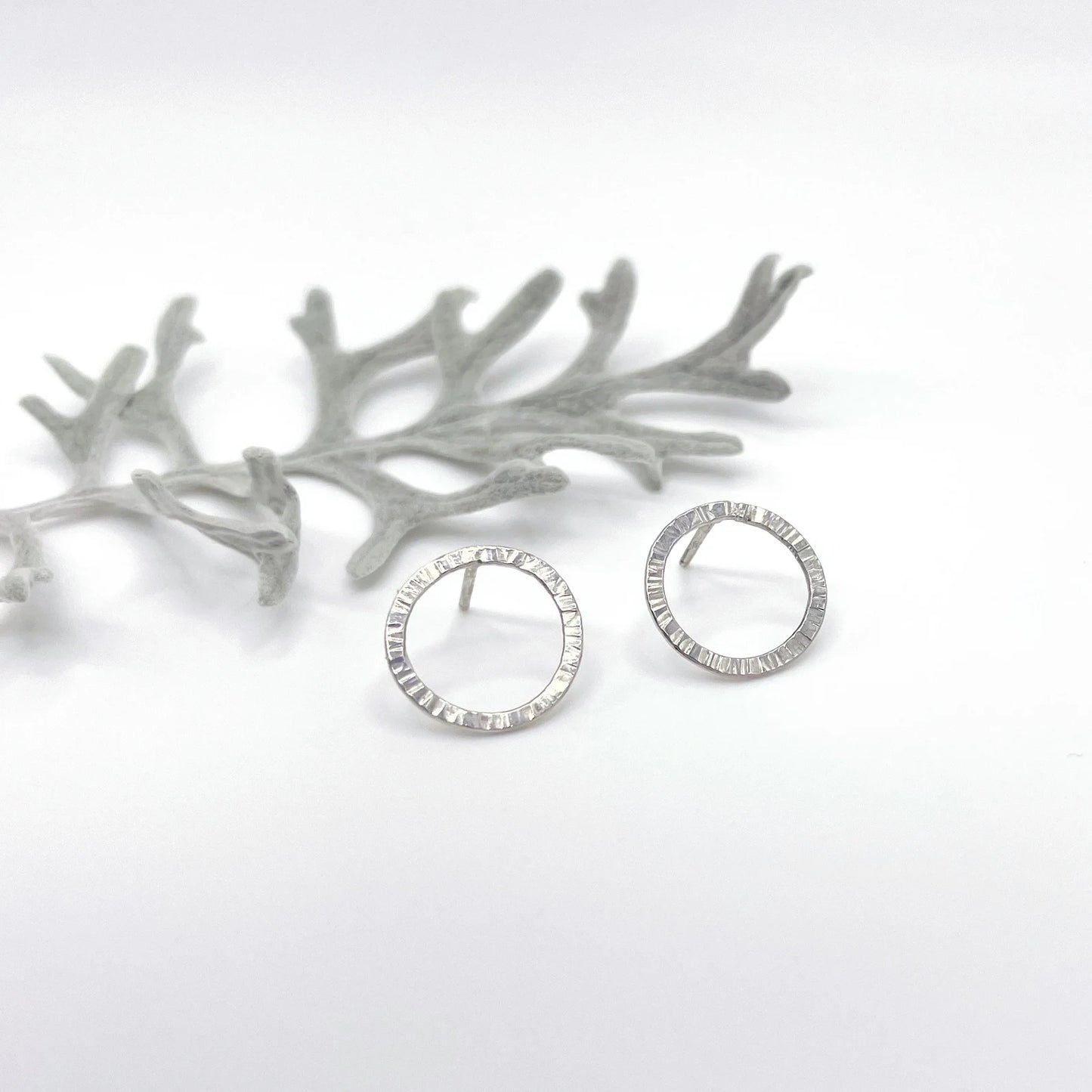 Open Circle Birches Stud Earring