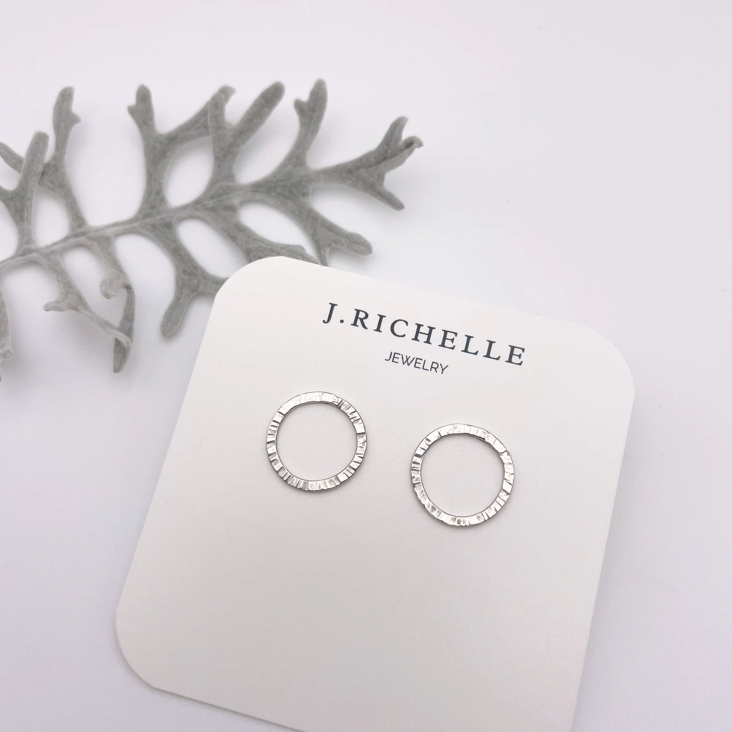 Open Circle Birches Stud Earring