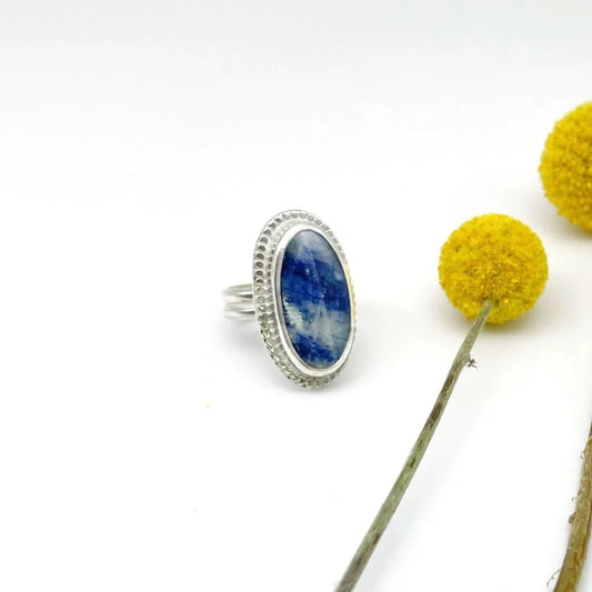 Elongated Oval Sodalite Ring| Size 6