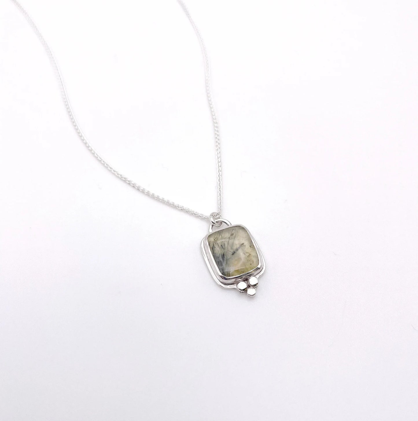 Blades of Grass Prehnite Necklace No. 1