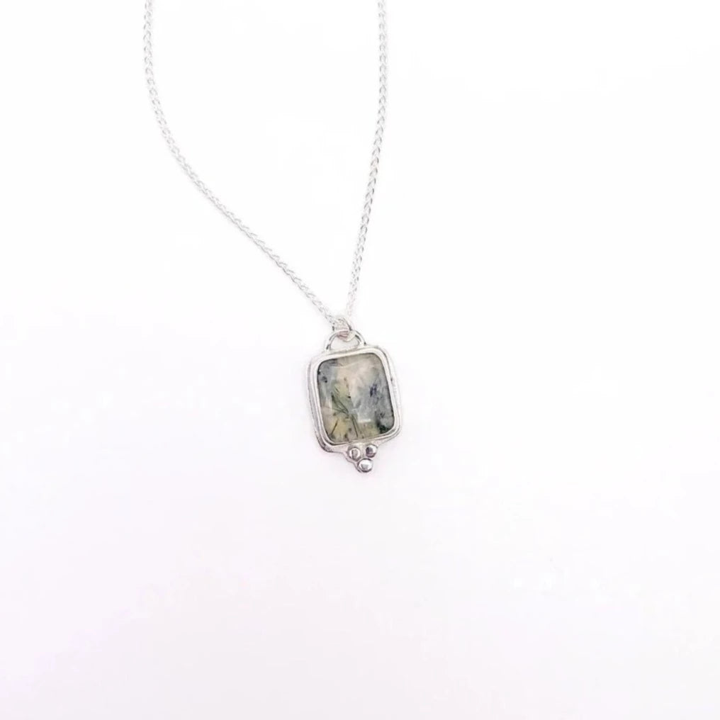 Blades of Grass Prehnite Necklace No. 2