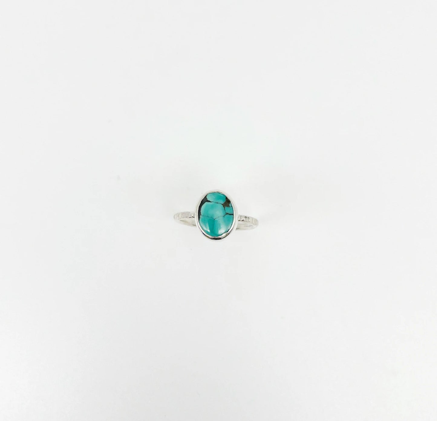 Birches Turquoise Stacking Oval Ring No. 02 | Size 5.5