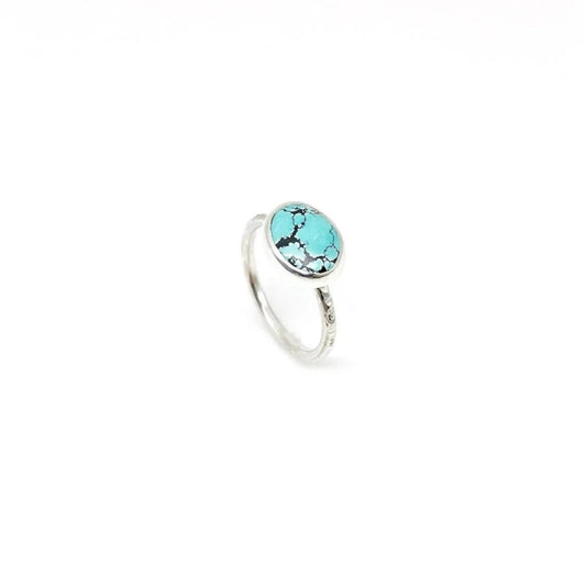 Birches Turquoise Stacking Oval Ring No. 01 | Size 4.5