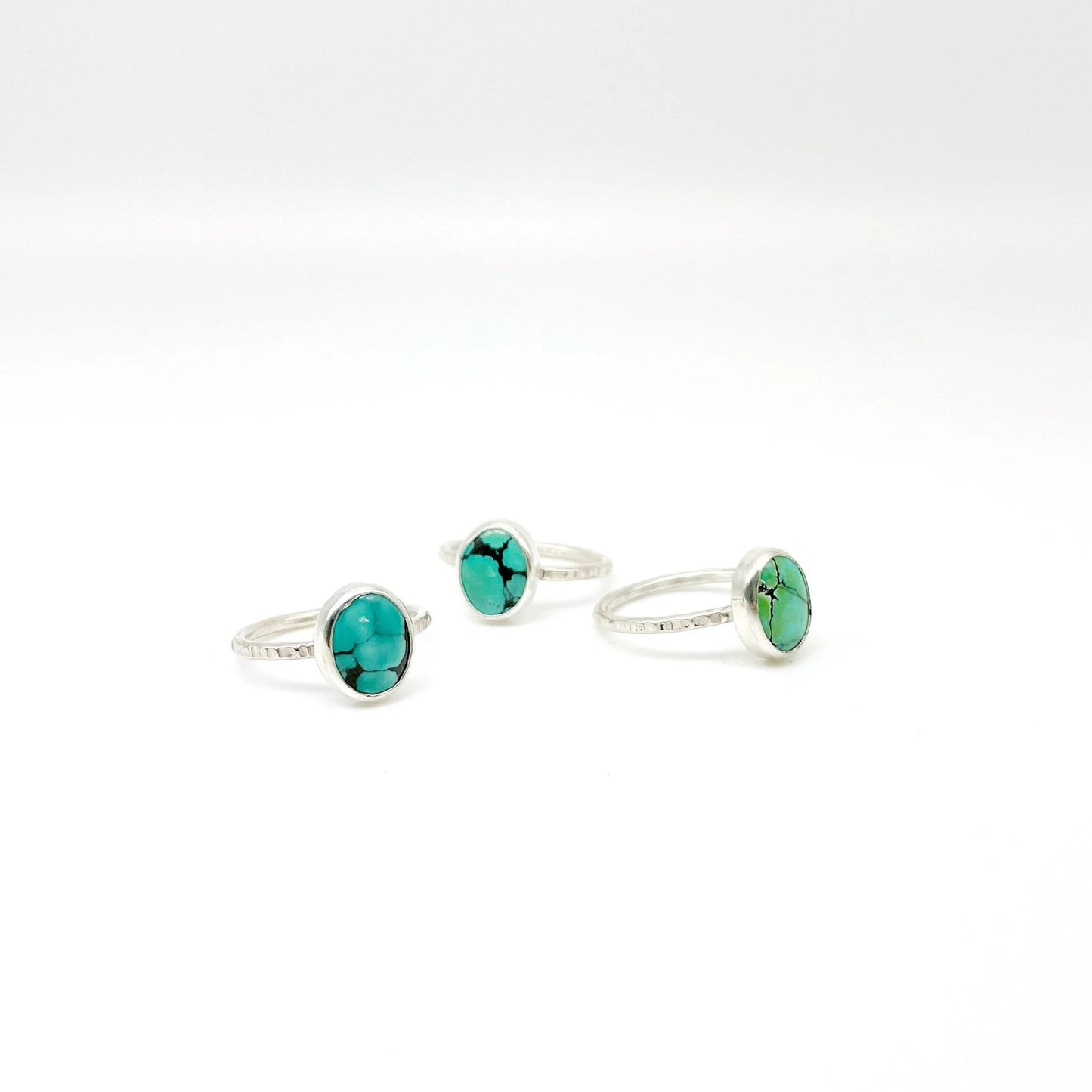 Birches Turquoise Stacking Oval Ring No. 02 | Size 5.5